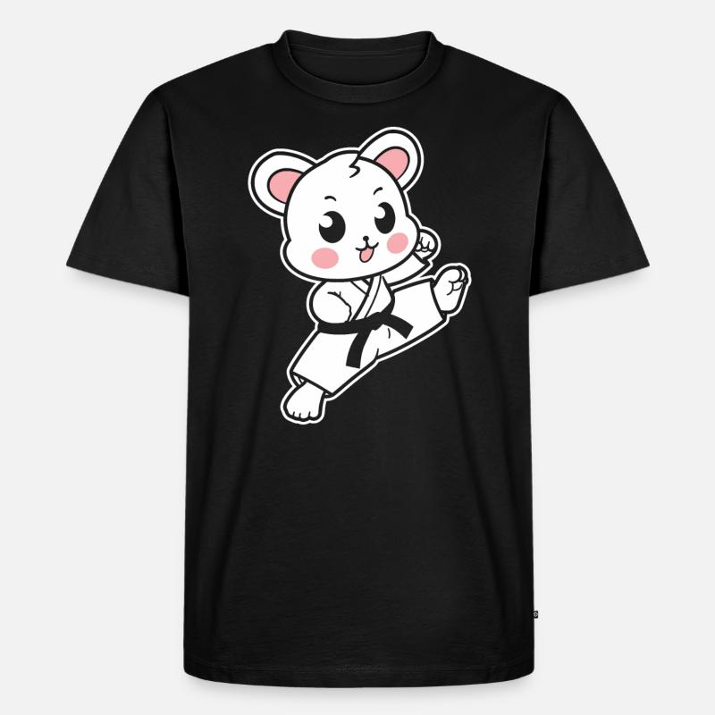 Karate - Männer Premium Bio T-Shirt - Schwarz