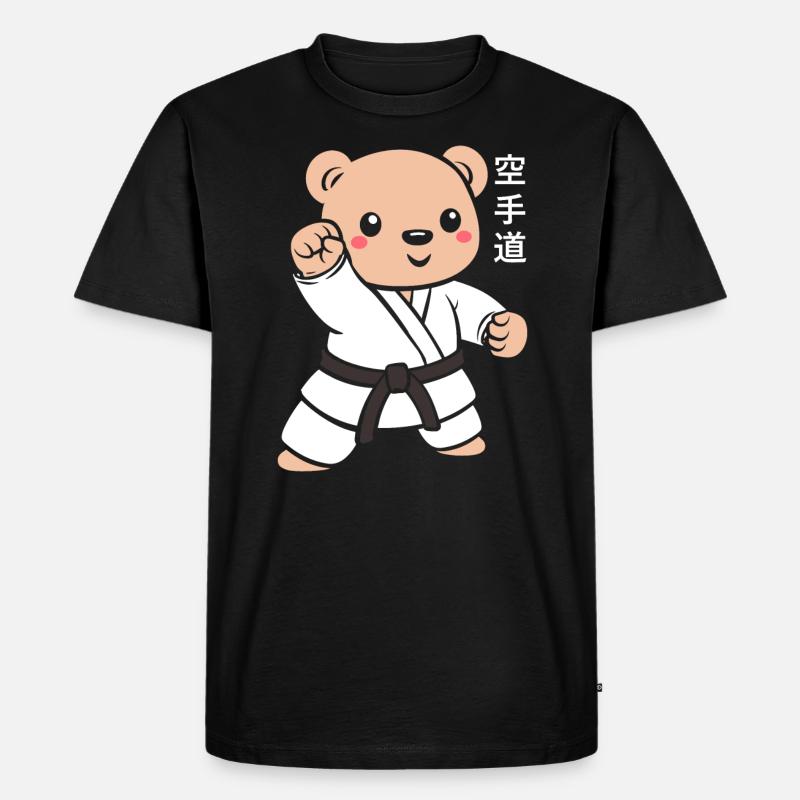 Karate - Männer Premium Bio T-Shirt - Schwarz