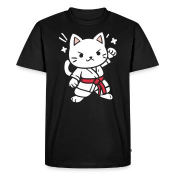 karate - Men's Premium Organic T-Shirt - black - Front - Nico (187cm)