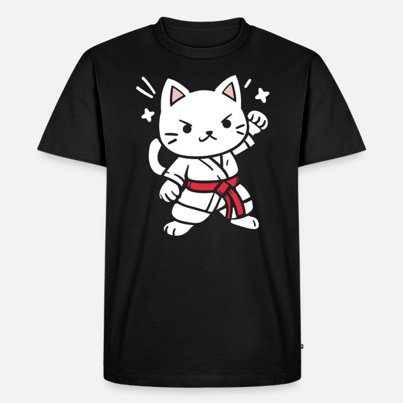 Karate - Männer Premium Bio T-Shirt - Schwarz