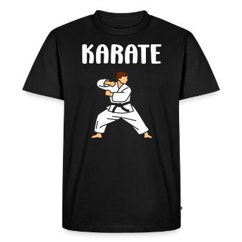 karate - Men's Premium Organic T-Shirt - black - Front - Nico (187cm)