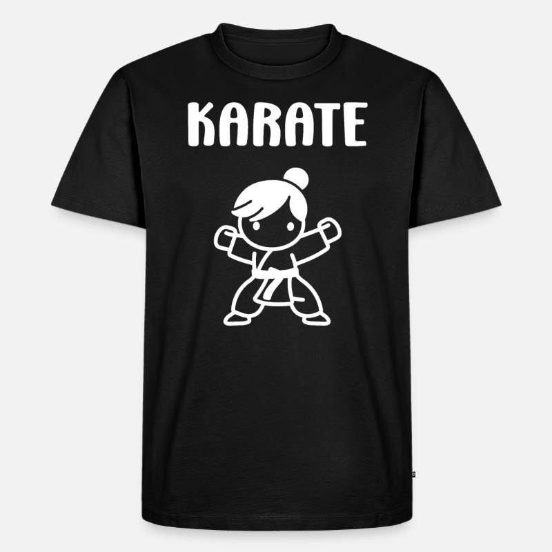 Karate - Männer Premium Bio T-Shirt - Schwarz