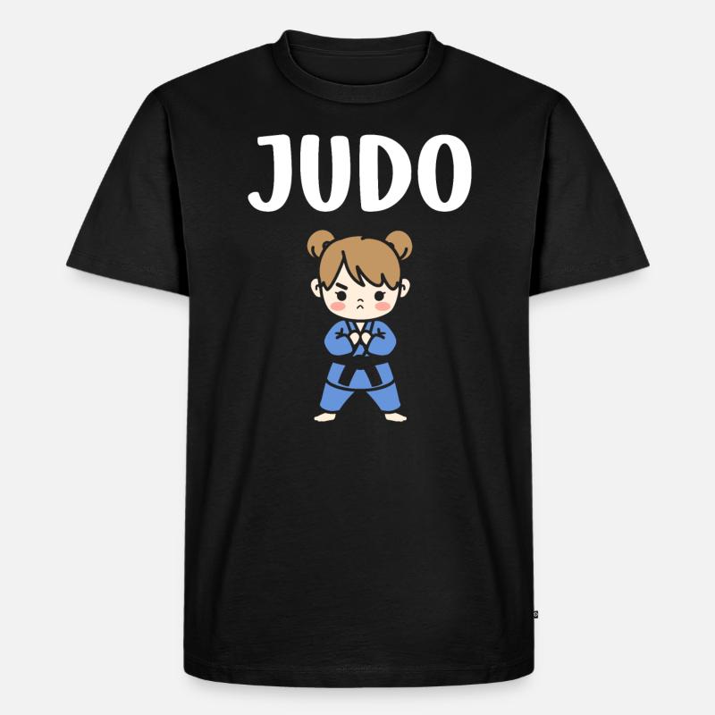Judo - Männer Premium Bio T-Shirt - Schwarz
