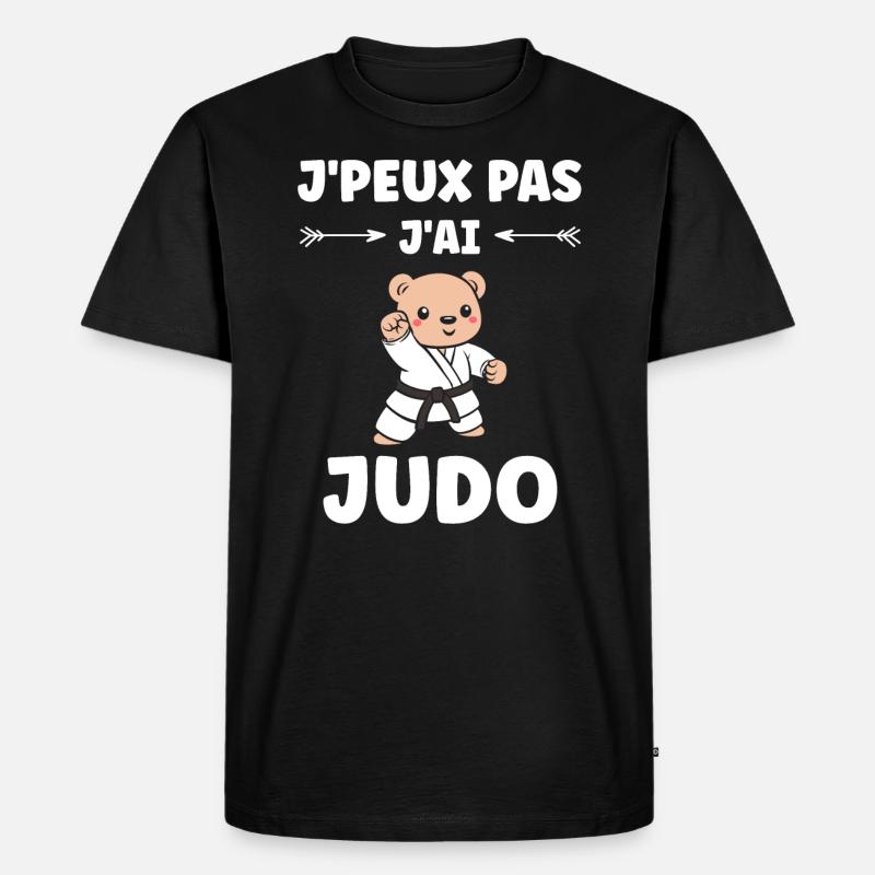 Judo - Männer Premium Bio T-Shirt - Schwarz