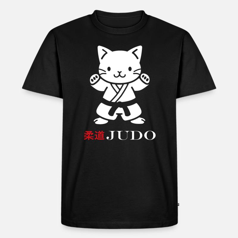 Judo - Männer Premium Bio T-Shirt - Schwarz