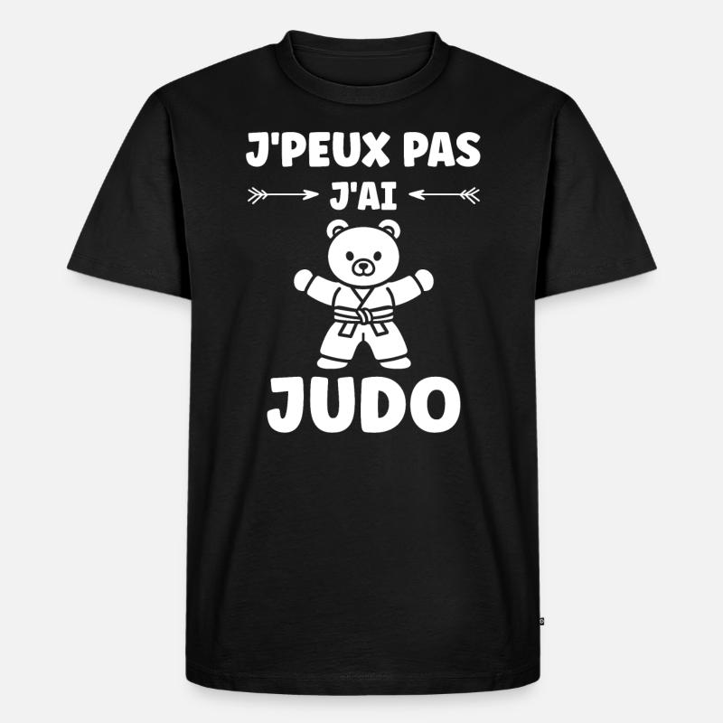 Judo - Männer Premium Bio T-Shirt - Schwarz