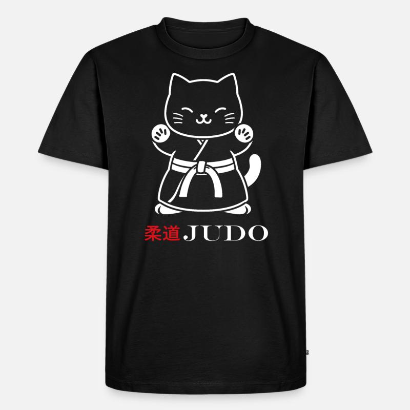 Judo - Männer Premium Bio T-Shirt - Schwarz