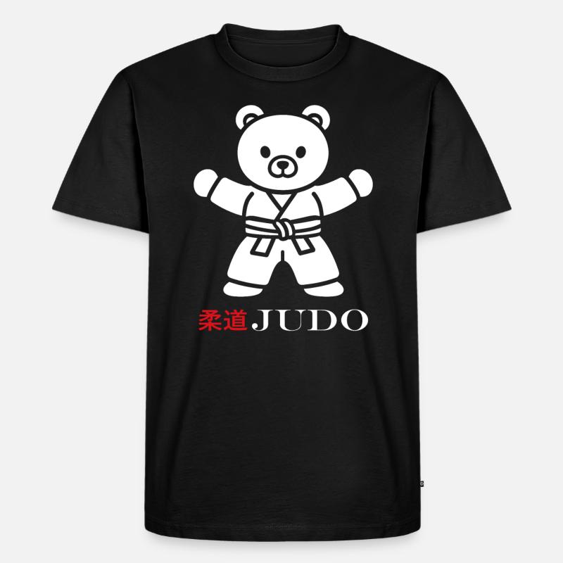 Judo - Männer Premium Bio T-Shirt - Schwarz
