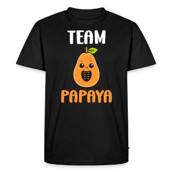 Papaya - Men's Premium Organic T-Shirt - black - Front - Nico (187cm)