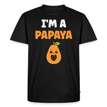 Papaya - Men's Premium Organic T-Shirt - black - Front - Nico (187cm)