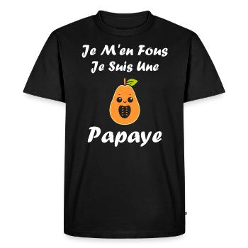 papaye - T-shirt Premium bio Homme - noir - Devant - Nico (187cm)