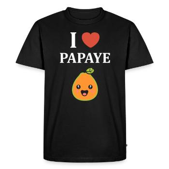 Papaye - T-shirt Premium bio Homme - noir - Devant - Nico (187cm)