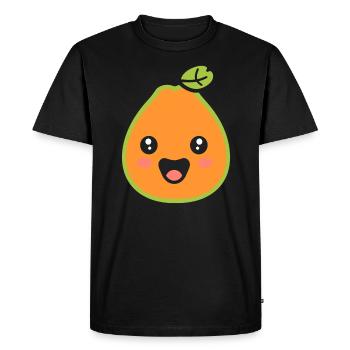 Papaya - Men's Premium Organic T-Shirt - black - Front - Nico (187cm)