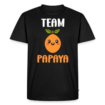 Papaya - Men's Premium Organic T-Shirt - black - Front - Nico (187cm)