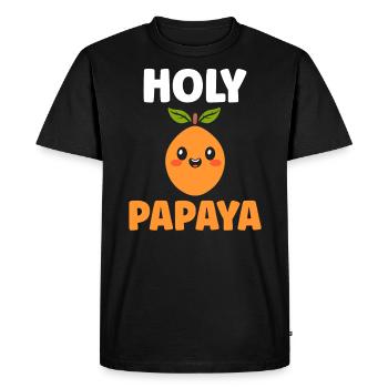 Papaya - Men's Premium Organic T-Shirt - black - Front - Nico (187cm)