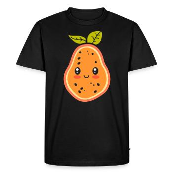 Papaya - Men's Premium Organic T-Shirt - black - Front - Nico (187cm)