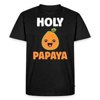 Papaya - Men's Premium Organic T-Shirt - black - Front - Nico (187cm)
