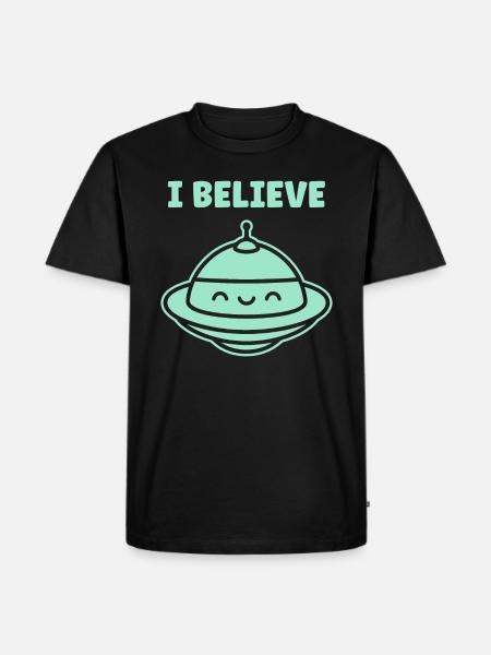 flying saucer - Men's Premium Organic T-Shirt - black