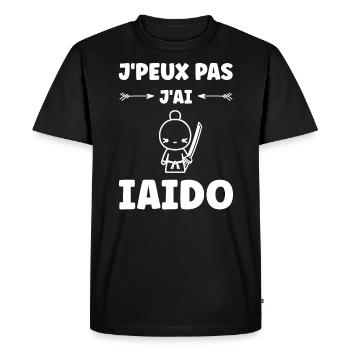 iaido - T-shirt Premium bio Homme - noir - Devant - Nico (187cm)