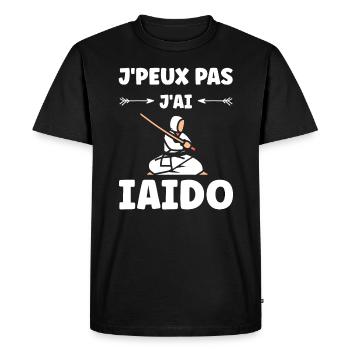 iaido - T-shirt Premium bio Homme - noir - Devant - Nico (187cm)