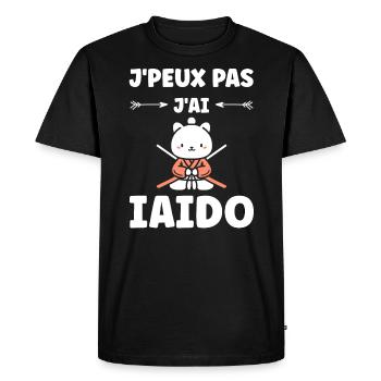 iaido - T-shirt Premium bio Homme - noir - Devant - Nico (187cm)