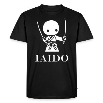 IAIDO - T-shirt Premium bio Homme - noir - Devant - Nico (187cm)