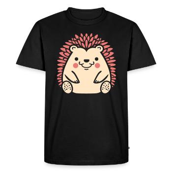 hérisson - T-shirt Premium bio Homme - noir - Devant - Nico (187cm)