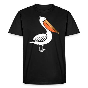 pélican - T-shirt Premium bio Homme - noir - Devant - Nico (187cm)