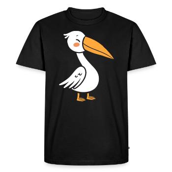 pélican - T-shirt Premium bio Homme - noir - Devant - Nico (187cm)