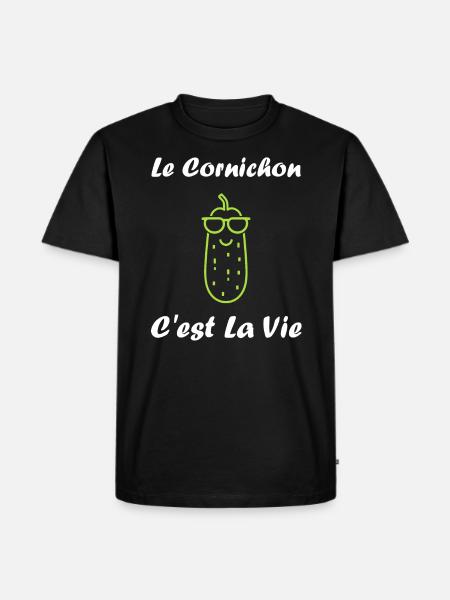 Humour cornichon - T-shirt Premium bio Homme - noir