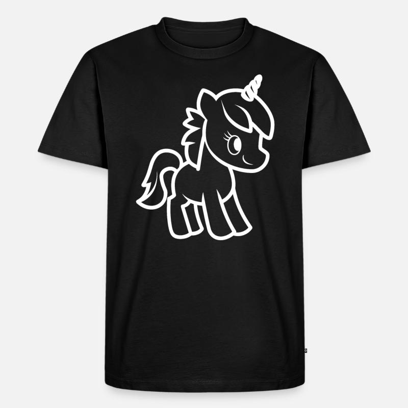 Pony - Männer Premium Bio T-Shirt - Schwarz