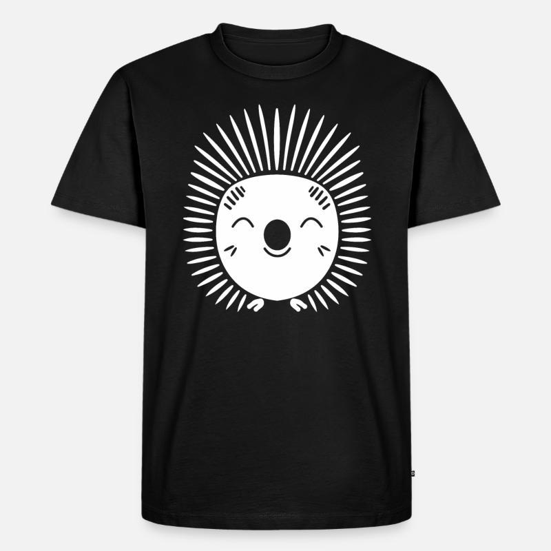 Stachelschwein - Männer Premium Bio T-Shirt - Schwarz