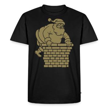 Silhouette du Père Noël Minimaliste - T-shirt Premium bio Homme - noir - Devant - Nico (187cm)