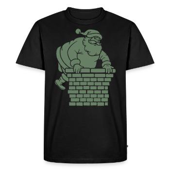 Silhouette du Père Noël Minimaliste - T-shirt Premium bio Homme - noir - Devant - Nico (187cm)