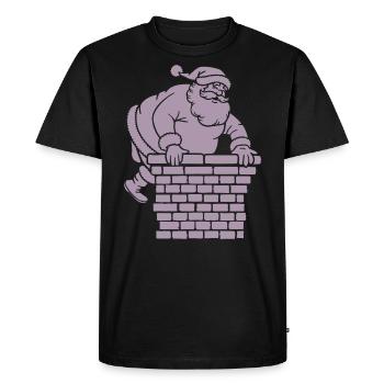 Silhouette du Père Noël Minimaliste - T-shirt Premium bio Homme - noir - Devant - Nico (187cm)