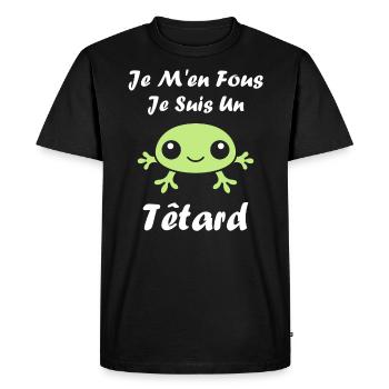 Têtard - T-shirt Premium bio Homme - noir - Devant - Nico (187cm)