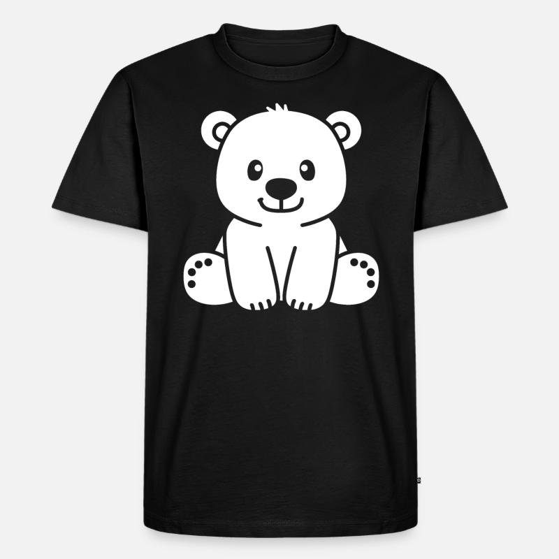 Eisbär - Männer Premium Bio T-Shirt - Schwarz