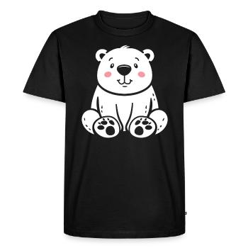 polar bear - Men's Premium Organic T-Shirt - black - Front - Nico (187cm)