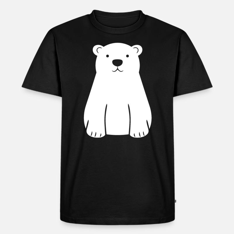 Eisbär - Männer Premium Bio T-Shirt - Schwarz