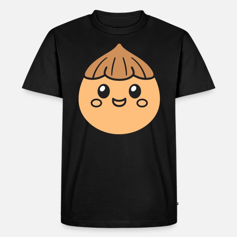 Haselnuss - Männer Premium Bio T-Shirt - Schwarz