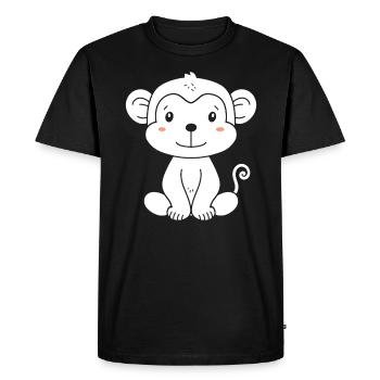 Singe babouin - T-shirt Premium bio Homme - noir - Devant - Nico (187cm)