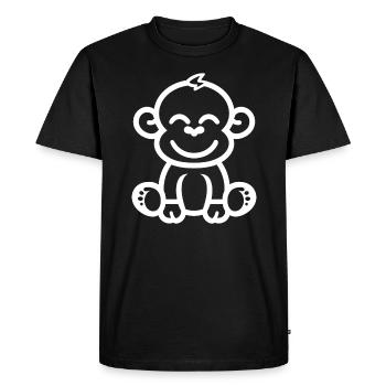 Singe babouin - T-shirt Premium bio Homme - noir - Devant - Nico (187cm)