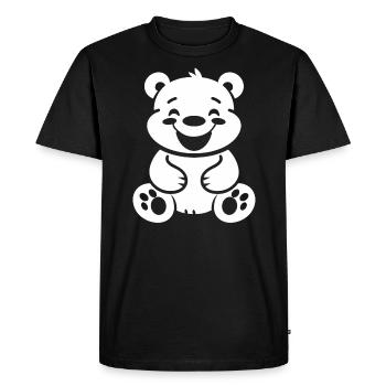 Grizzly bear cub - Men's Premium Organic T-Shirt - black - Front - Nico (187cm)