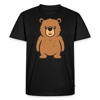 Grizzly bear cub - Men's Premium Organic T-Shirt - black - Front - Nico (187cm)