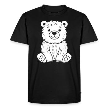 Grizzly bear cub - Men's Premium Organic T-Shirt - black - Front - Nico (187cm)