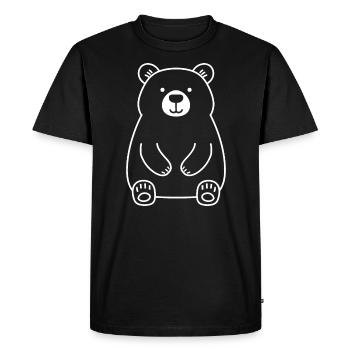 Grizzly bear cub - Men's Premium Organic T-Shirt - black - Front - Nico (187cm)