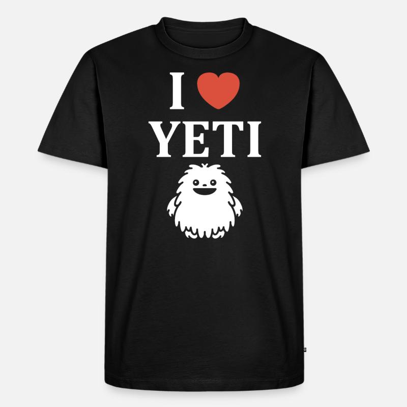 Yeti - Männer Premium Bio T-Shirt - Schwarz