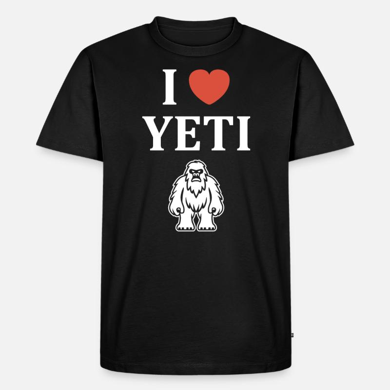 Yeti - Männer Premium Bio T-Shirt - Schwarz