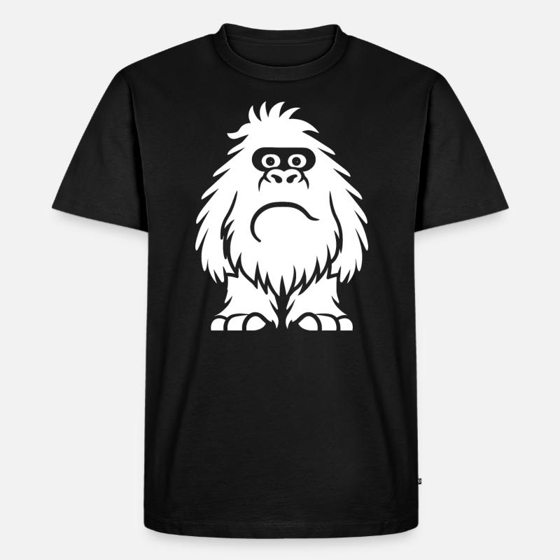 Yeti - Männer Premium Bio T-Shirt - Schwarz