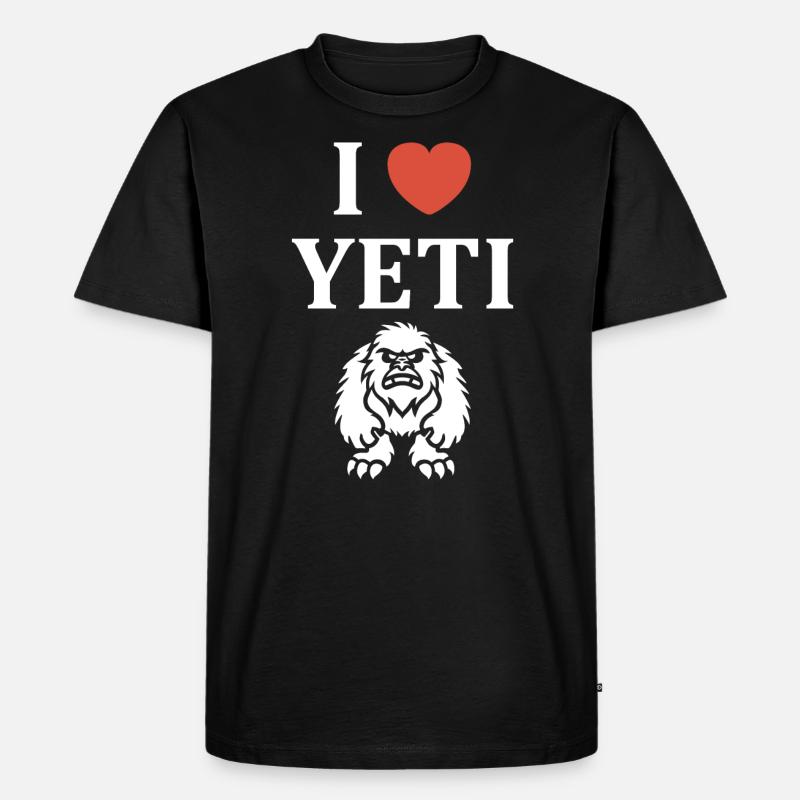 Yeti - Männer Premium Bio T-Shirt - Schwarz